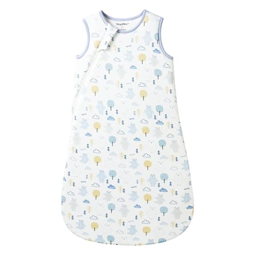 ToyaTec Baby Sleeping Bag 2.5 Tog Super soft Rayon Made from Bamboo,Baby's Bamboo fiber Sleeping Bag Autumn Winter Sleeping Blanket(Bear,L)