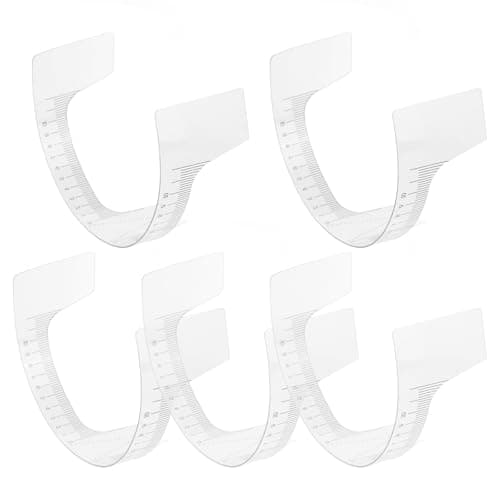 5pcs Eyebrow Stencil Ruler with Level and Scale for Balanced Brows