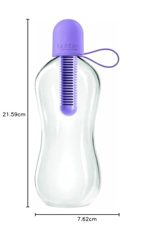 Bobble Classic, water bottle, filtered water, reusable water bottle, BPA-Free plastic bottle, soft touch carry cap, replaceable carbon filter, sustainable water bottle, hydration, 18.5 oz., Lavender — view 4