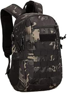 HUNTVP Small Backpack 10L 20L 30L, Tactical Military Molle Backpack Mini Rucksack, School Bag, Daypack Rucksacks for Men Women Boys Girls College, Travelling, Cycling, Hiking, Gym, Running, Outdoors