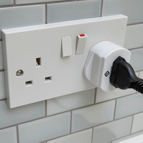Pipestation Shaver Plug Adaptor UK – 2 Pin to 3 Pin Toothbrush Adapter Plug, 1A Fused Converter for Oral-B, Philips, Braun and Remington Chargers – White — view 4