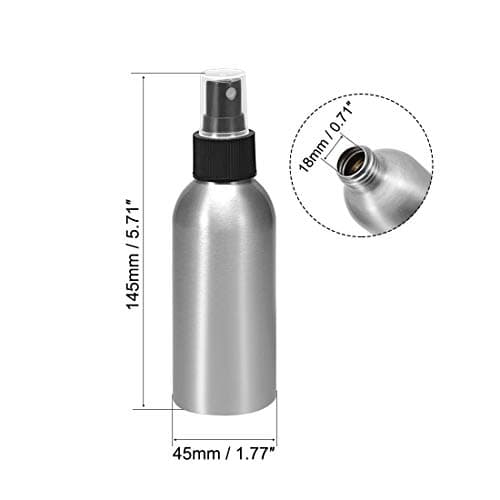 Pack of 3 Aluminium Essential Oil Spray Bottles Refillable Perfume Fine Mist Atomiser Empty Beauty Metal Spray Bottles Cosmetic Container Travel Bottles -120ml(4oz) — view 2