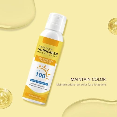 2026 New Upgrade Premium SPF 100 Hair Sunscreen Spray,Prevents Color Fade and Dryness,Non-Greasy UV Protection for Hair and Scalp,Travel-Size UV Protection Beach Sun Block 100ml — view 2