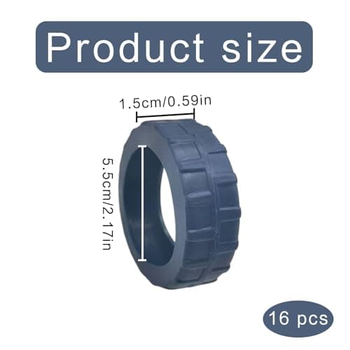 Protective Rubber Luggage Wheel Protectors for Travel Suitcase, Blue 16Pcs — view 2