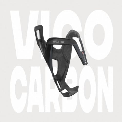 Elite Vico Carbon Bottle Cage Mat Black Graphic – Ultra Lightweight Carbon Fibre Bike Bottle Holder – WorldTour Pro Choice – For Road Bike, MTB & Gravel Cycling — view 3