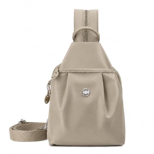 DVDVBOOM Anti Theft Backpack for Women, Convertible Backpack With Multi Pocket, Anti Theft Crossbody Bag Women Chest Shoulder Bags (Khaki)