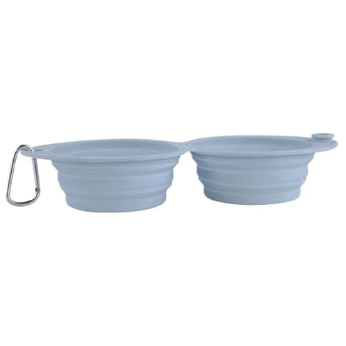 Dog Water Bowl, Portable Food Bowl, Puppies Kittens, Pet Supplies, Foldable Feeder Dish, Lightweight Compact Travel Pets Bowls for Small Dogs and Cats, 11.81 x 5.28 x 1.97 Inches