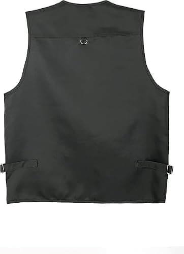 BLOOM BLENDS Men's Fishing Vest Lightweight Multi Pocket Utility Gilet with Zipped Pockets D Rings, Outdoor Waistcoat for Anglers, Hiking and Travel, Charcoal, Size L — view 4