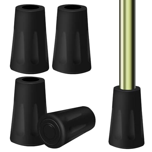 4Pcs Walking Stick Tip Trekking Pole Tips Replacement Protectors Rubber Tip