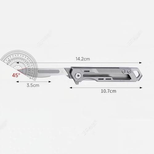 Multi Folding Pocket Box Opener Craft Tool, Multitool EDC Pocket Tool with 10 Replaceable, EDC Gadgets for Craft DIY Outdoor Camping Hiking Unpacking, Lightweight Portable Daily Use and Gift, Silver 2 — view 4