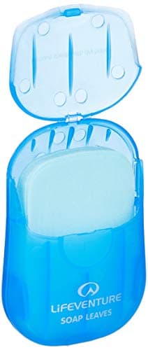 Lifeventure Travel Soap Wash Leaves x50 Foaming Paper Soap Flakes for Home Travel Camping Hiking and Outdoor Activities,Blue (Pack of 2) — view 2