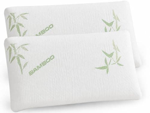 Aspect Pack of 2 Bamboo Bed Memory Foam Pillow For Sleeping Neck and Head Support Anti Allergy Orthopedic Pillows Deep Sleep Neck Pillow Superior Comfort Antibacterial Pillow for Side & Back Sleepers