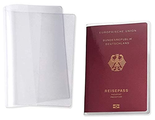 Clear Plastic Passport Protector, Transparent Frosted Protective Passport Holders - 5 Pack RFID ID Card Covers Travel Organizer Accessories for Women & Men — view 2