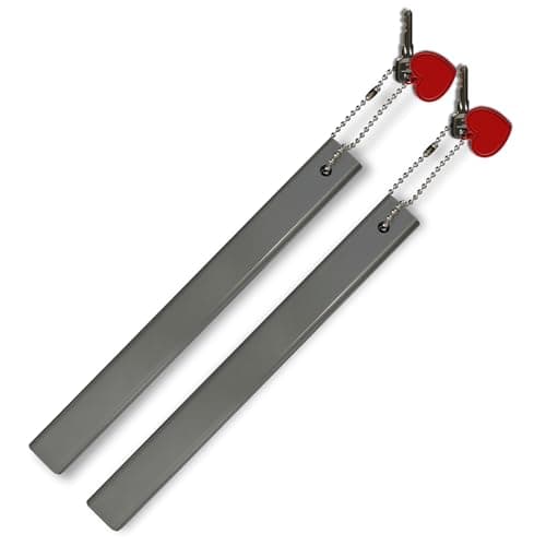 AFLUXE Commercial Grade Heavy-Duty Long Keychain with Large Engraved Tag Aluminum Key Holder for Public Restrooms, Hotels, Stainless Steel, 6.7"