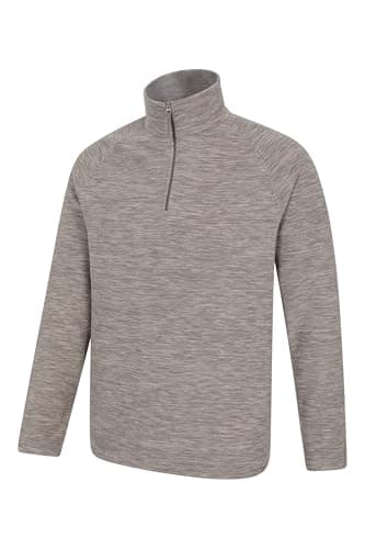 Mountain Warehouse Snowdon Mens Half-Zip Fleece Jumper Light Br XXS — view 4