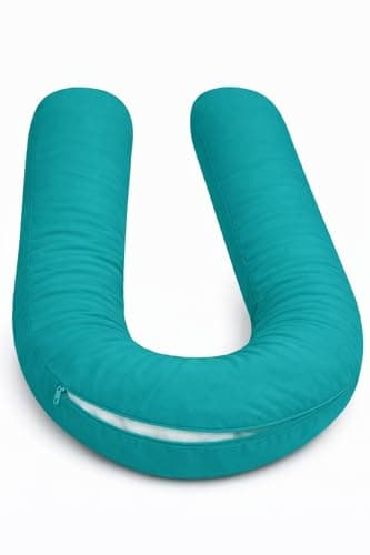 MIA U Shaped Pregnancy Pillow Case 100% Cotton Nursing Maternity Body Bolster Support Cover Zip Closure 9Feet (275cm) — view 4