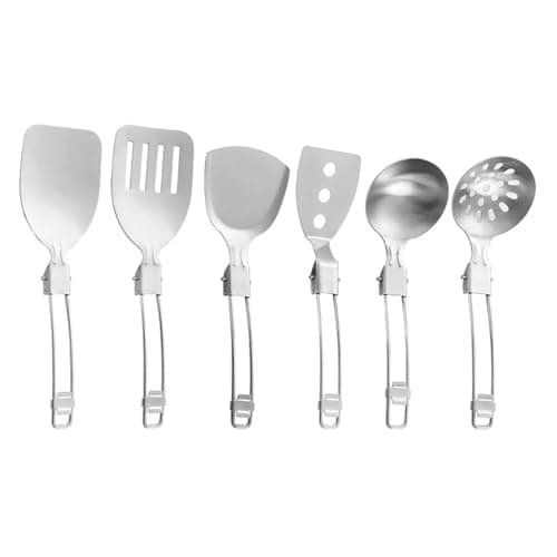 Gutol 6-Pack 304 Stainless Steel Camping Cooking Utensil Set – Portable Foldable Outdoor Kitchen Gear for Camping — view 2