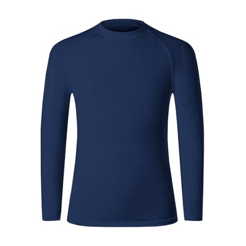 HYCOPROT Kids Thermal Top Warm Winter Compression Shirt Childrens Long Sleeve Youth Lightweight Fleece Base Layer Boys Athletic Quick Dry Warm Underwear for School Football Baseball Soccer Undershirt — view 3