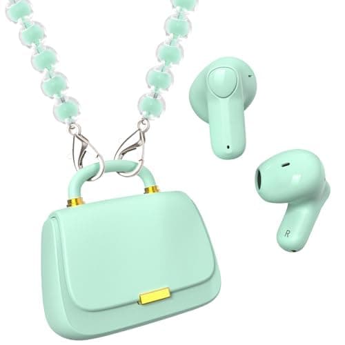 ANCwear Wireless Earbuds with Mini Handbag Case, 22H Playtime, Sage Green