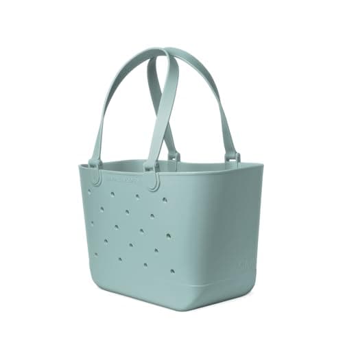 Simple Modern Beach Bag Rubber Tote | Waterproof Large Tote Bag with Zipper Pocket for Beach, Pool Boat, Groceries, Sports | Getaway Bag Collection | Sea Glass Sage | Large — view 4