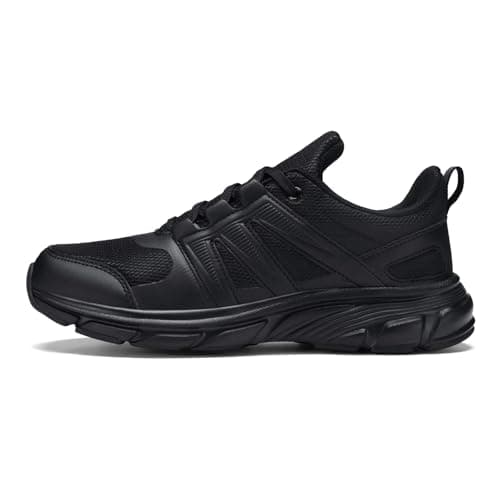 RTOUNT Womens All Black Trainers Women Mesh Tennis Non Slip Running Sneakers Womens Breathable Casual Walking Shoes for Gym Travel Work Training Size 4 — view 3
