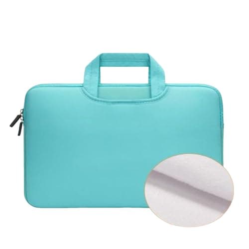 LOIJMK Computer Inner Sleeve Solid Color Multiple Colors to Choose From Daily Laptop Sleeve Grad Pockets (Mint Green, 11) — view 3
