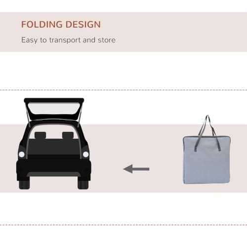 PawHut Soft Sided Pet Carrier Foldable Cat Carrier Dog Puppy Grey — view 5
