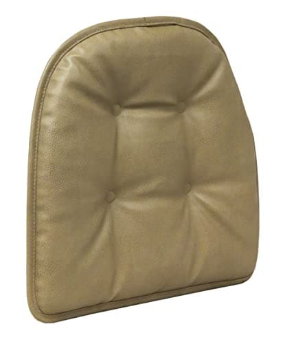 Klear Vu Omega Non-Slip Chair Cushions, Assembled in USA, U-Shaped Skid-Proof Seat Pads for Dining Room, Kitchen, Office, 15"x16" 8 Pack Leather Taupe 8 Count — view 2