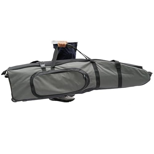 Gr8 Home Premium Wheeled Travel Golf Bag Padded Flight Cover Case with Reinforced Wheels Black Grey — view 5