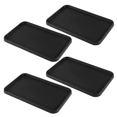 HOMOCONO Car Dashboard Mat Car Dashboard Storage Foldable Silicone Anti-slip 4pcs Non Slip Dash Pad Tray Multifunctional for Small Items and Devices for City Driving and Long Road Trips