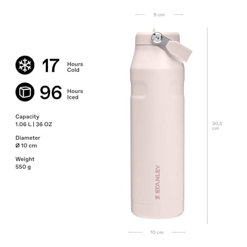 Stanley 1913 Flip Straw Sports Water Bottle 1.06L - Rose Quartz — view 2