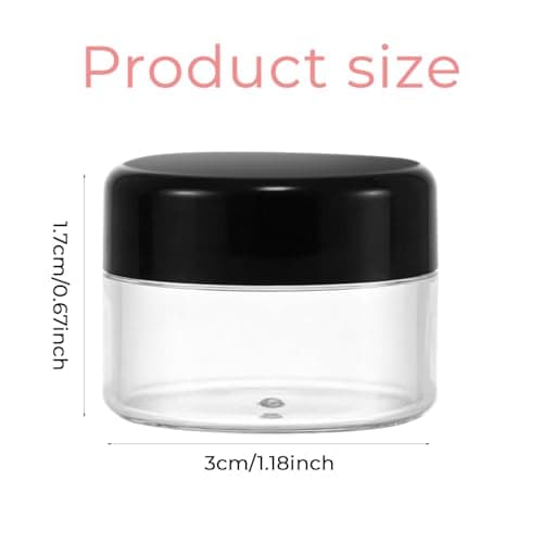 12 Pcs Sample Pots 5 Gram Travel Pots for Toiletries Travel Cream Pots Clear Empty Cosmetic Containers Sample Containers with Lids Mini Spatulas for Face Creams Sample Make-Up Glitter Nail Art Storage — view 2