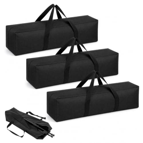 31.5 Inch Tripod Carrying Case, 3 Pack Sports Duffel Luggage Bag with Dual Handles 600D Oxford Large Equipment Storage Bags for Fishing Tent Umbrella Lights Cameras Microphone and Music Stands