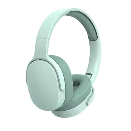 Wireless Headphones, Over Ear Headphones, Foldable Noise Cancelling Headset, Lightweight Comfortable for Travel, Office, Gaming and Music (Green)