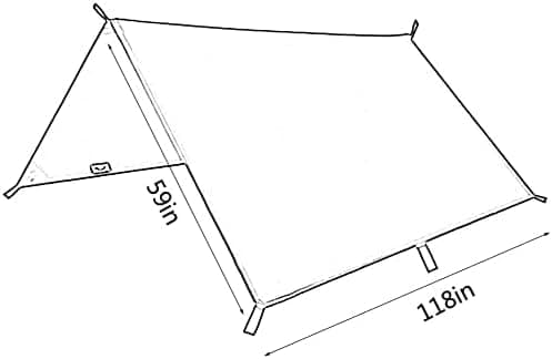 GIOTUK Hammock Rain Fly Tent Tarp 3x3m – Waterproof Camping Shelter with PU3000mm Coating, Anti-UV Lightweight Groundsheet, Multifunctional Outdoor Rain Sun Shade for Hiking & Travel — view 2