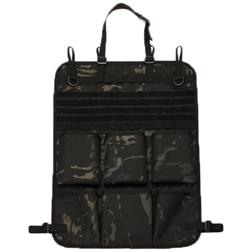 SUPBEI Car Seat Back Organizer Car Backseat Organizer Tactical Vehicle Panel Universal Fit Car Seat Cover Protector Car Organizer for Travel Accessories,Dark Camouflage