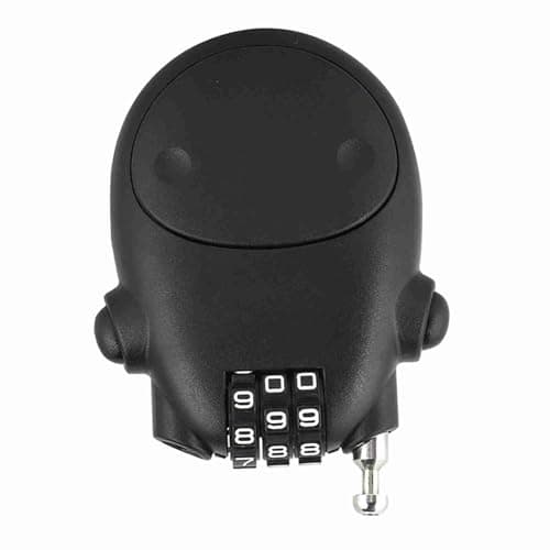 3 Digit Combination Pram Lock, Cow Shape Pushchair Security Code Lock with 90cm Cable, Compact Stroller & AntiTheft Password Lock for Baby Gear (Black) — view 5