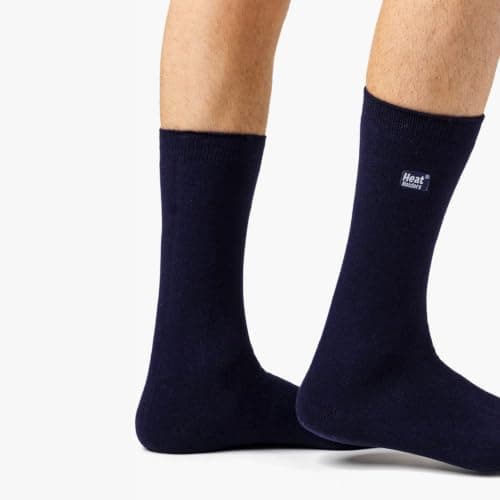 HEAT HOLDERS Ultra Lite - Mens Thin 1.0 TOG Winter Warm Lightweight Casual Thermal Dress Socks (6-11 uk, Black) — view 4
