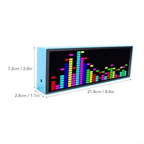Audio for SPECTRUM Analyzer - 384 LED 5V-Colorful LED Music for SPECTRUM Electronic Clock - Voice Controlled - Rhythm Light Digital Graphic Equalizer - Equalizer(Black) — view 2
