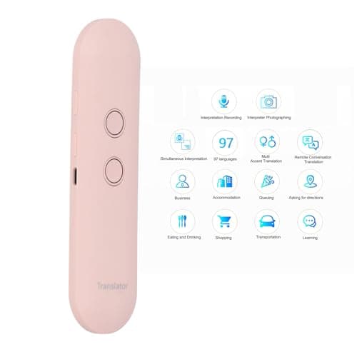 Generic Language Translator Device Support 97 Languages Two Way Real Time Text Photo Voice Translation Stick Translator Pen for Travel (Pink) — view 5