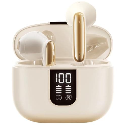 Wireless Ear buds 6-Mic Noise Canceling Large Dual LED Display 35H Playtime