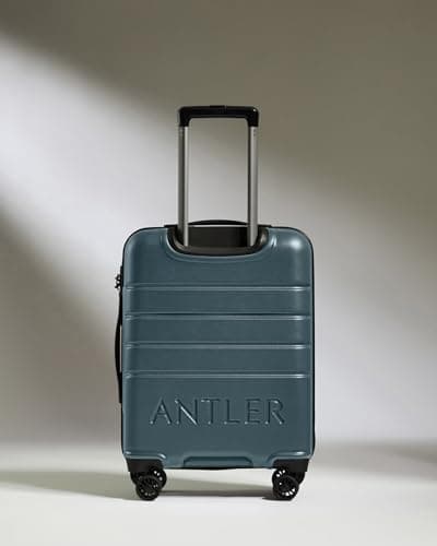 ANTLER - Logo Hard Shell Cabin Suitcase, 55x40x20cm 38L, Lightweight & Small, 4 Spinner Wheels - Adjustable Handle, Carry On, TSA Lock - Blue Grey — view 5