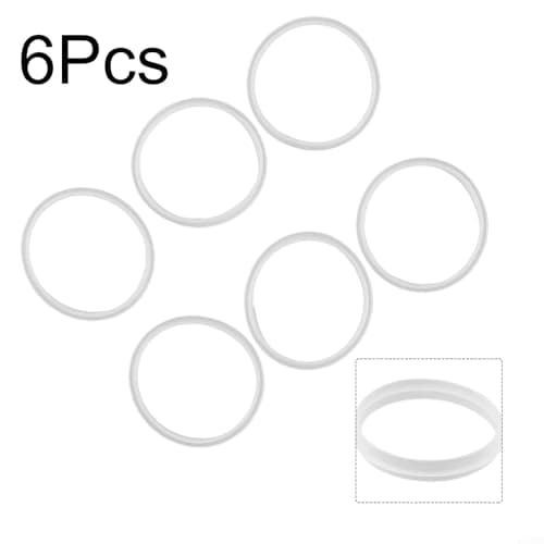 DystopiaWorld 6 Pack Silicone Lid Seal Rings for Hydration Water Bottles Compatible with Refillable Squeeze Bottle Series Leak Proof Replacement Gaskets — view 4