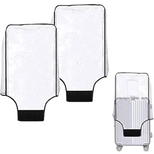 boogift 2 pcs Clear PVC Suitcase Cover - Waterproof Scratchproof Luggage Protector - Travel Trolley Case Cover (30)