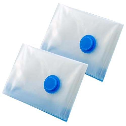 Jumbo Vacuum Storage Bags 2 Pack - 130 x 100 cm Extra Large Space Saver Compression Bags for Duvets, Bedding, Clothes - Reusable Airtight Seal Bags with Seal Valve for Home & Travel