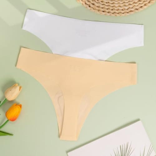 Underwear for Women 5 Pack Seamless Low Rise Thong Panties (5PCS-e,S) — view 2