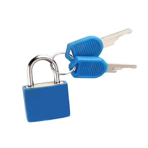 4 Pack Mini Suitcase Locks with Keys, Colour-Coded Small Metal Luggage Padlocks for Travel Bags, Zip Cases, Backpacks, Gym Lockers, Laptop Bags, Drawers, Diaries and Toolboxes, 8 Keys, Travel Security — view 5