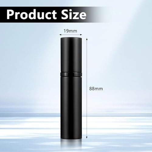 VZU 2PCS Perfume Travel Bottle, Perfume Atomiser 5ml, Portable Perfume Refillable Bottle, Atomizers with Pump for Travel, Leaking Proof, Luxurious Small Women and Men (Black & Grey) — view 2
