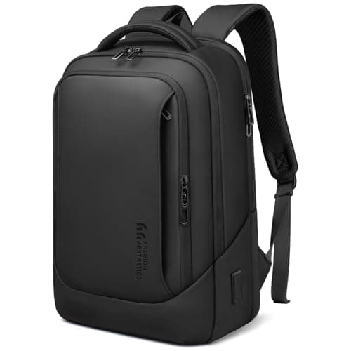 HEROIC KNIGHT Mens Business Rucksack, 15.6 Inch Laptop Backpack‑Black