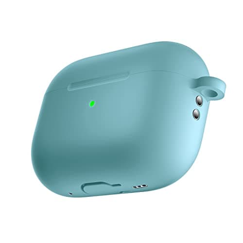 Soft Silicone Protective Cover for Pro 2 Wireless Charging Headphone Accessories with -Lost Strap & Plug (Mint Green, One Size) — view 2